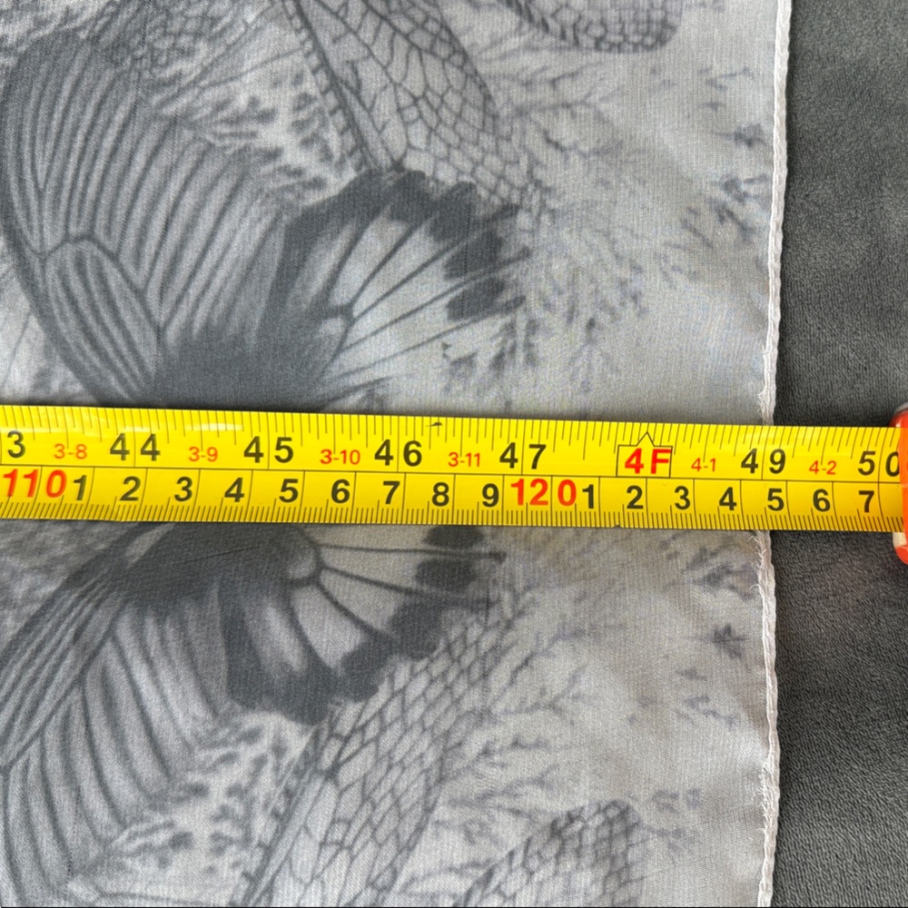 Gray Patterned Scarf - image 3